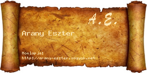 Arany Eszter névjegykártya
